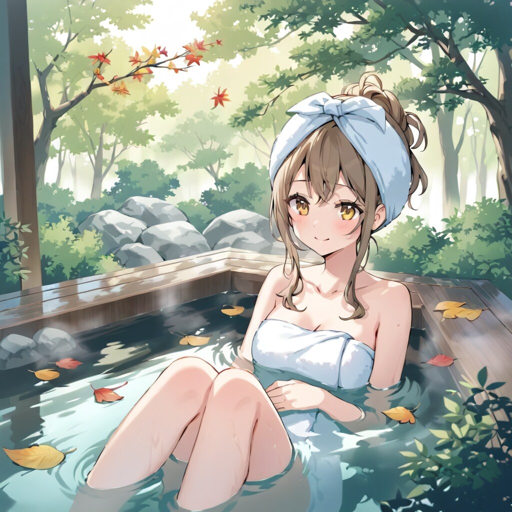 露天風呂 | の人気AIイラスト・グラビア