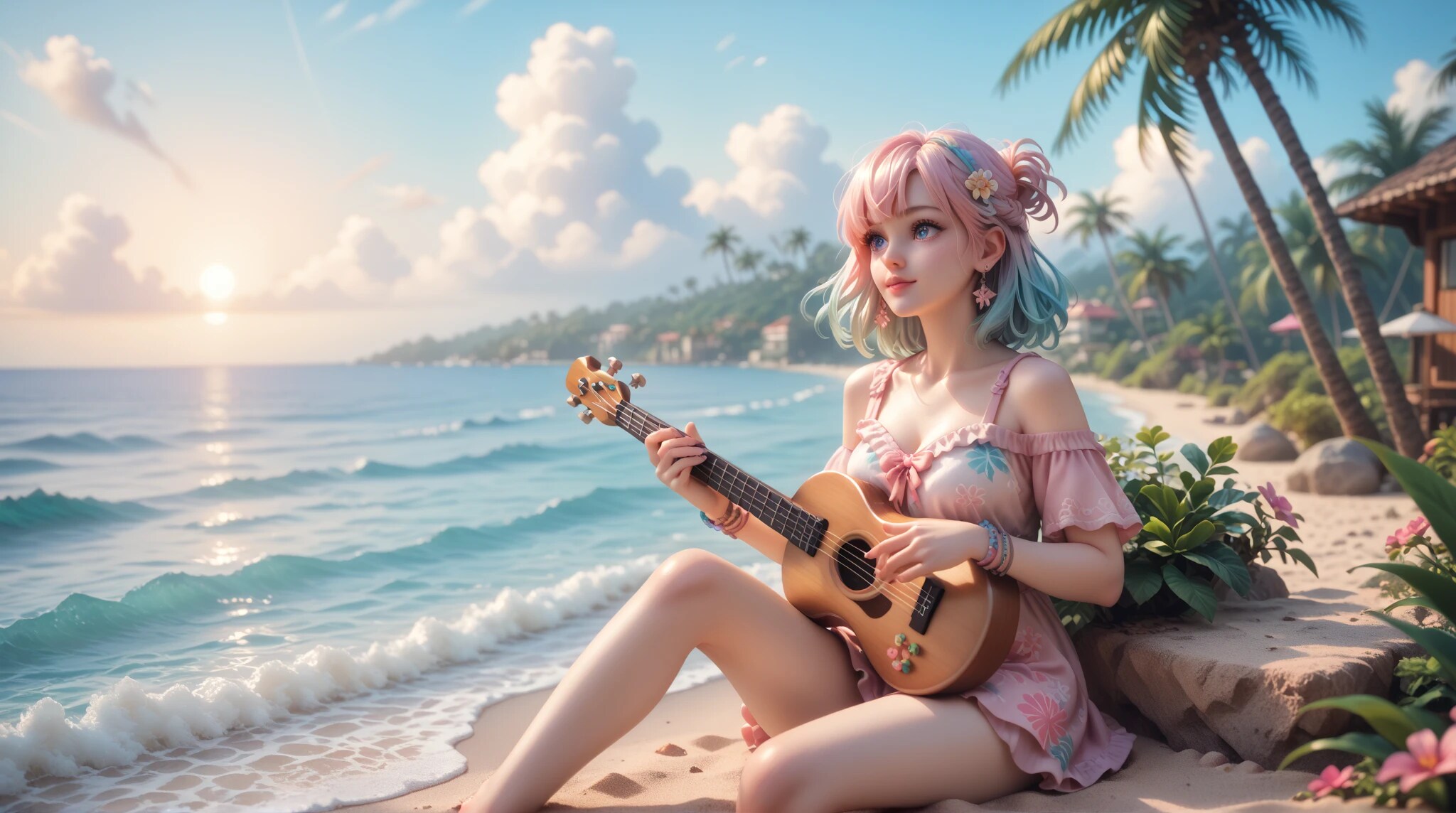 ハワイの海辺