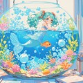 机の上の人魚 2 3枚目