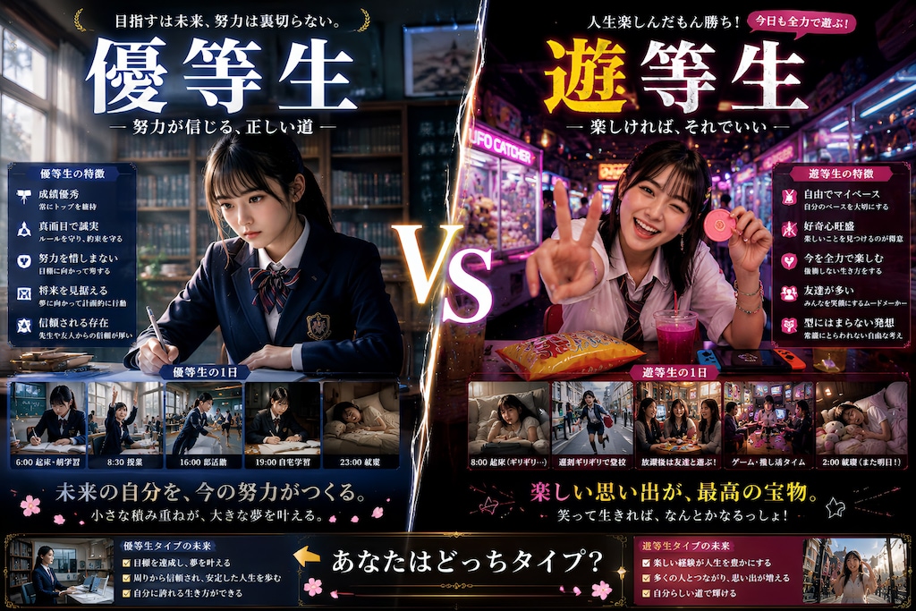 優等生 → 遊等生