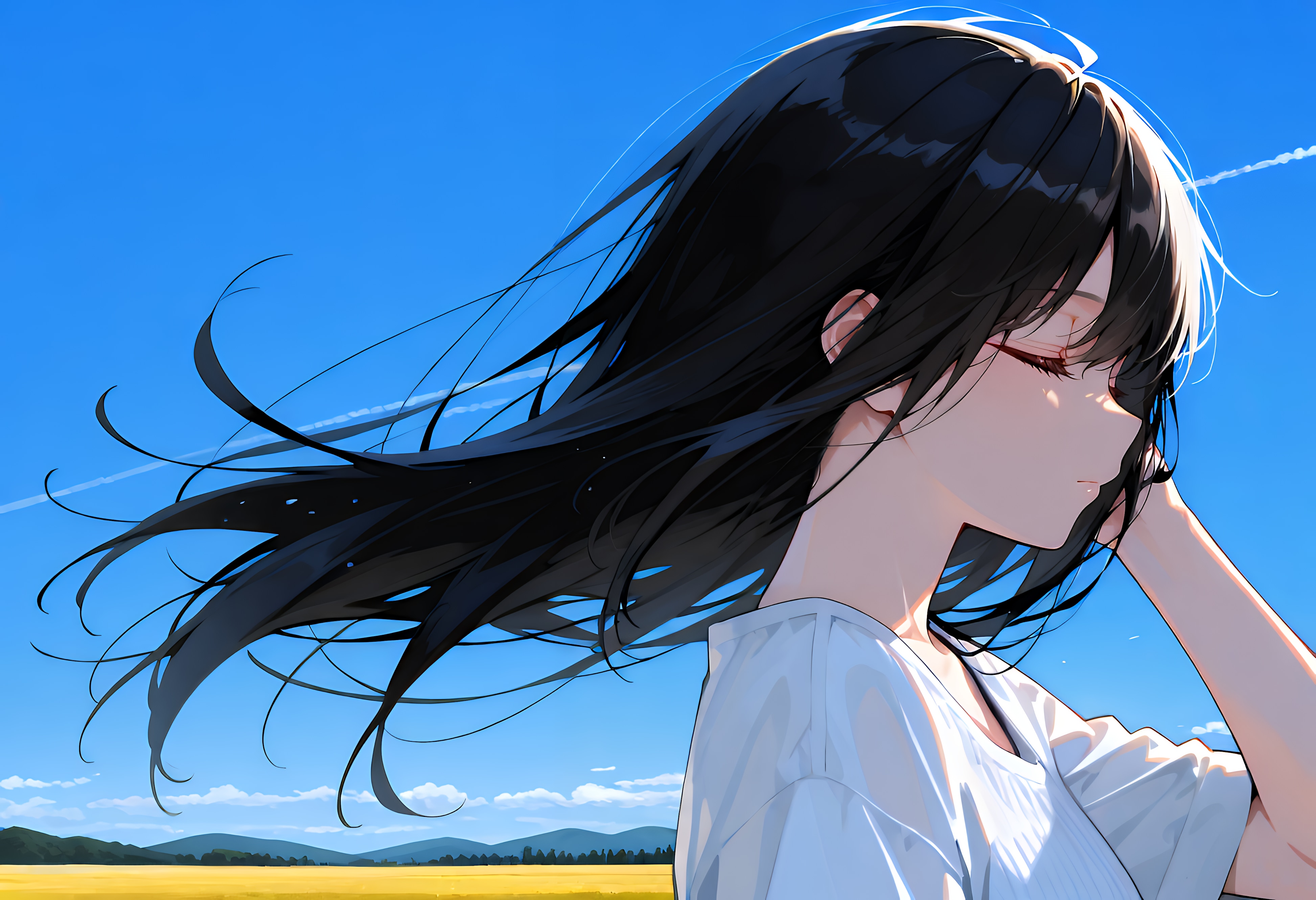 なびく黒髪 | の人気AIイラスト・グラビア