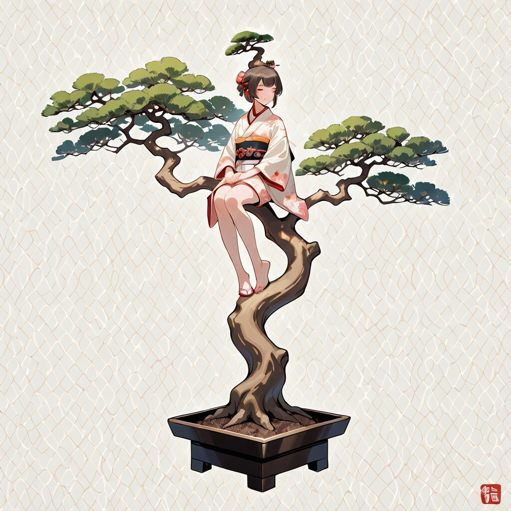 BONSAIで生成したBONSAIの上のBONSAIちゃん