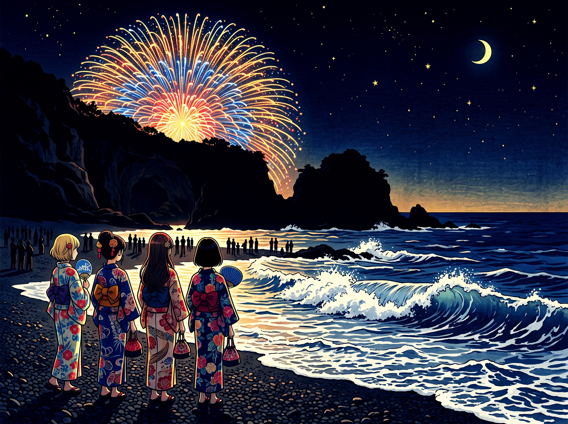 三重県熊野の花火大会 | の人気AIイラスト・グラビア