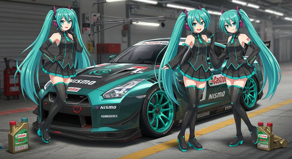 初音ミクとカストロールGT-R