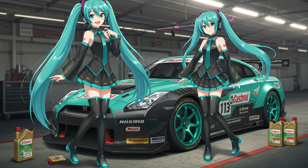 初音ミクとカストロールGT-R