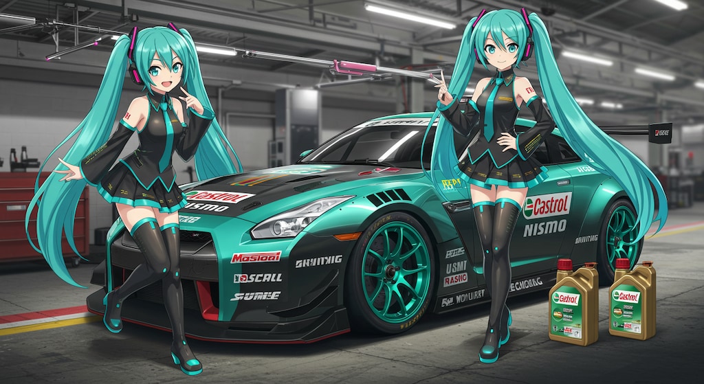 初音ミクとカストロールGT-R