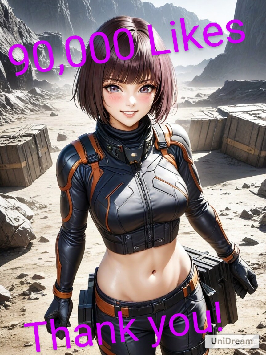 90,000いいね！ありがとう！ | の人気AIイラスト・グラビア