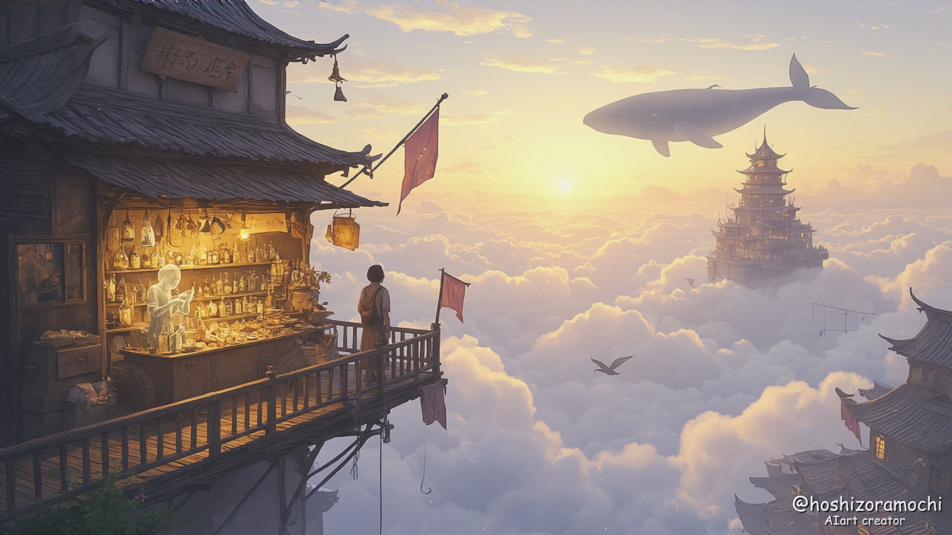 雲上の市場、記憶を売る店☁️🕯️