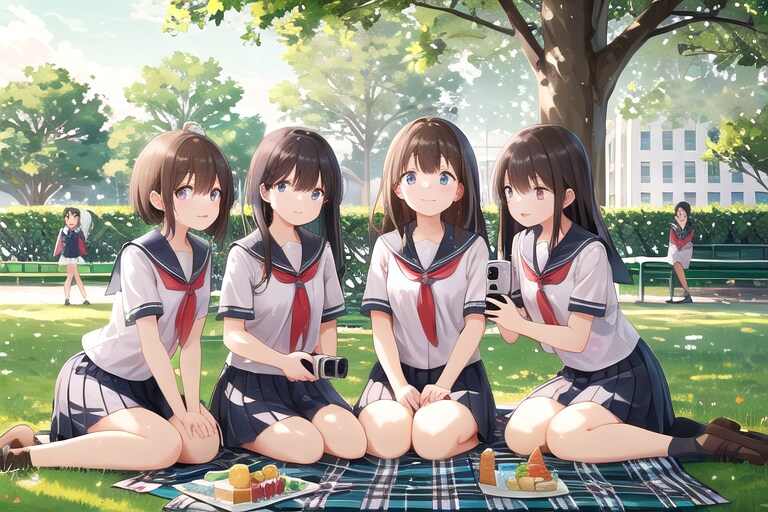 休日の部活帰りに | の人気AIイラスト・グラビア