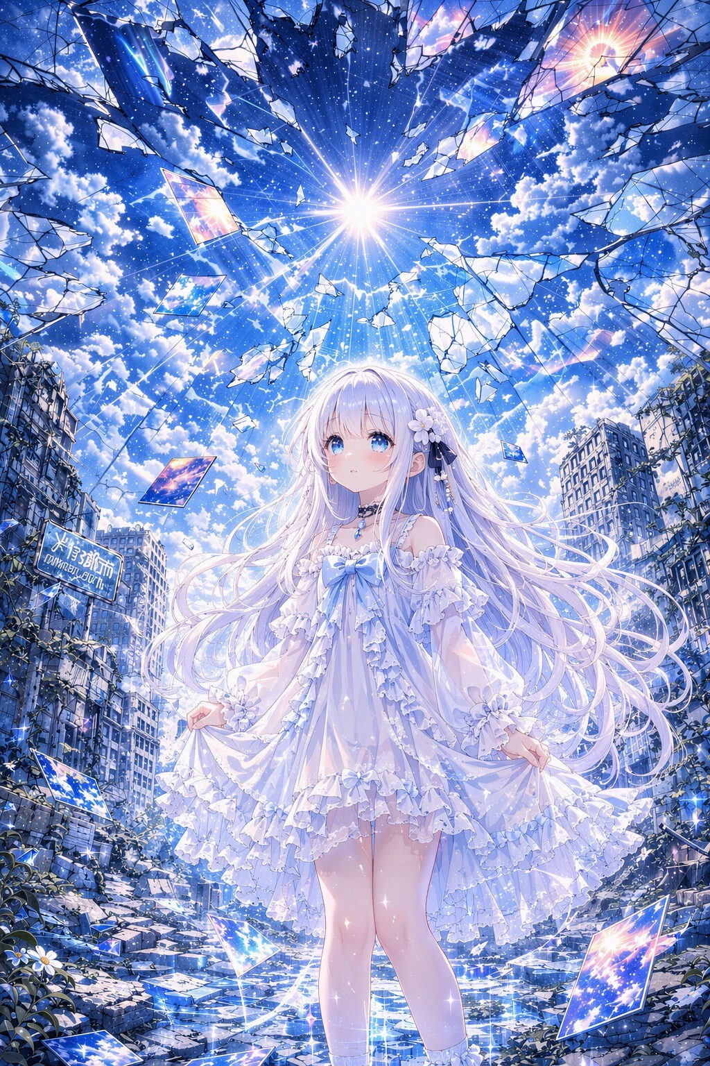 壊れた空の、その先で。 | の人気AIイラスト・グラビア