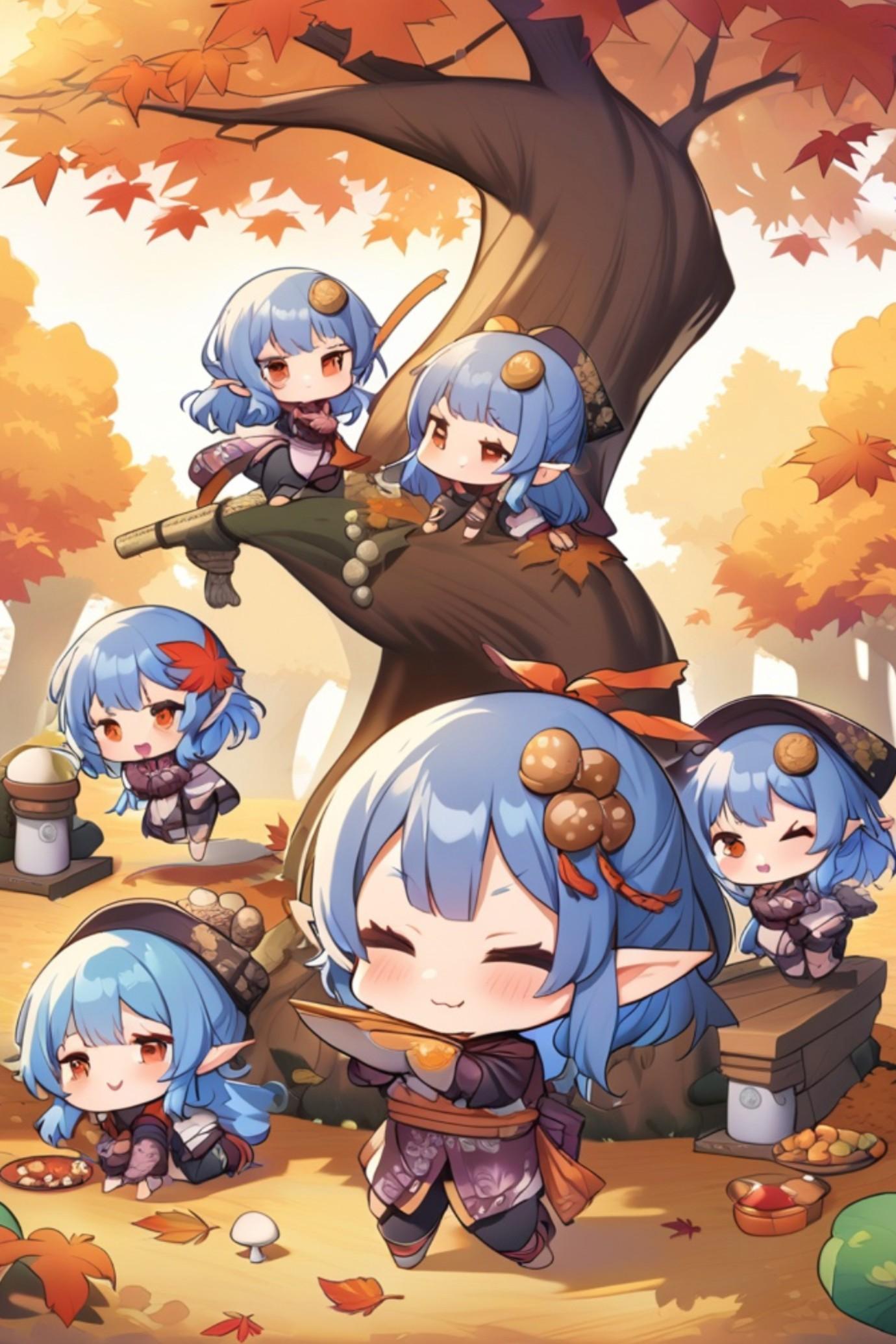 青髪エルフちゃん