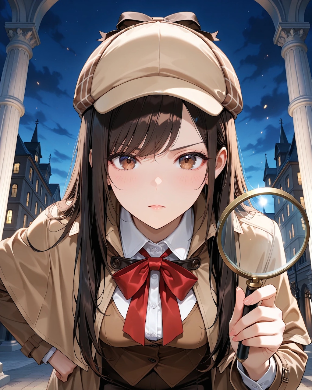 バイトちゃん。名探偵装い