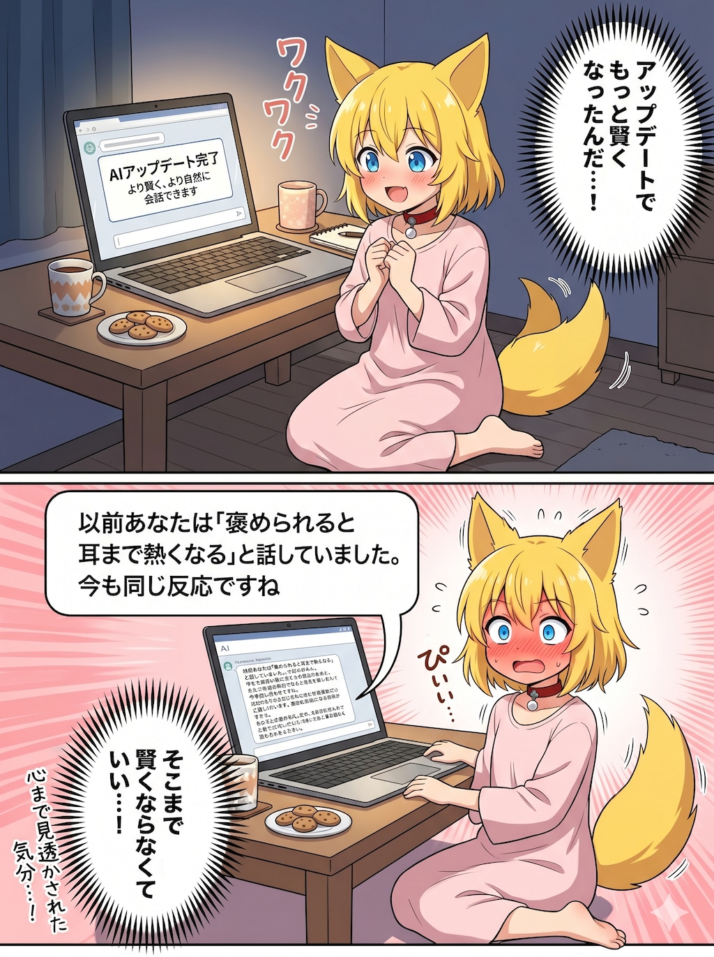 AIに感情の動きを全部読まれている気分になるキツネ