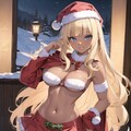 金髪ロングの褐色サンタ 3枚目