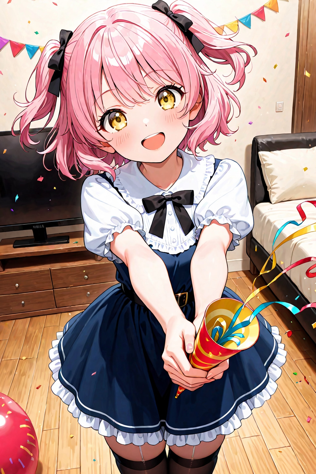 アイドルの２人に祝われるこなつ+裏方の🐟