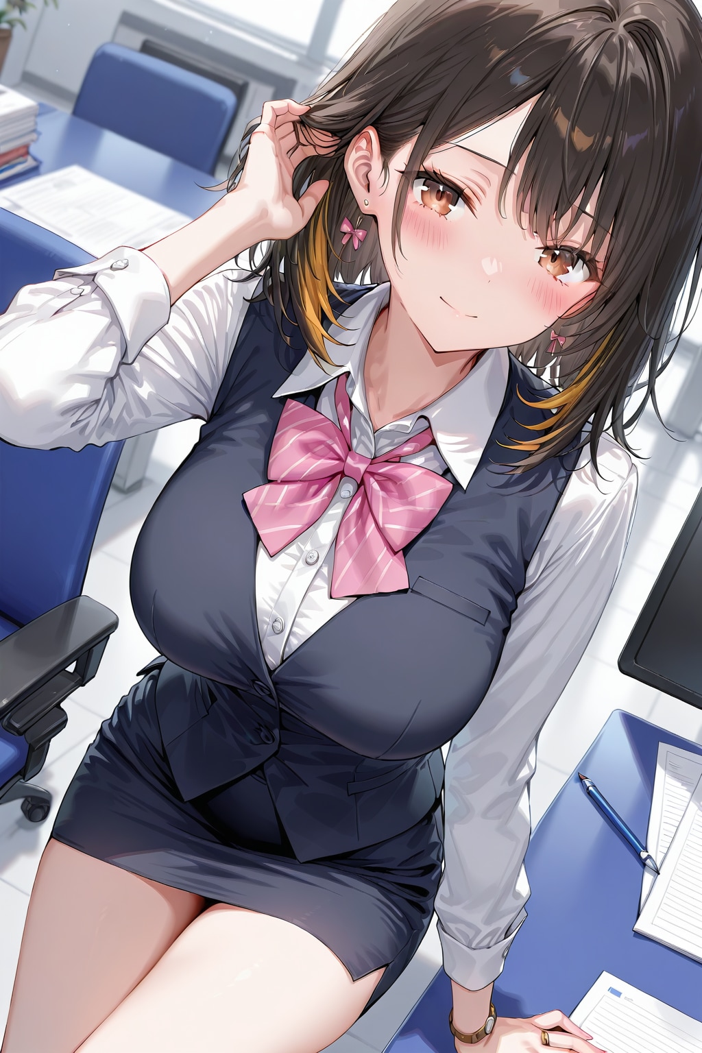 私と別の残業しない？ | の人気AIイラスト・グラビア