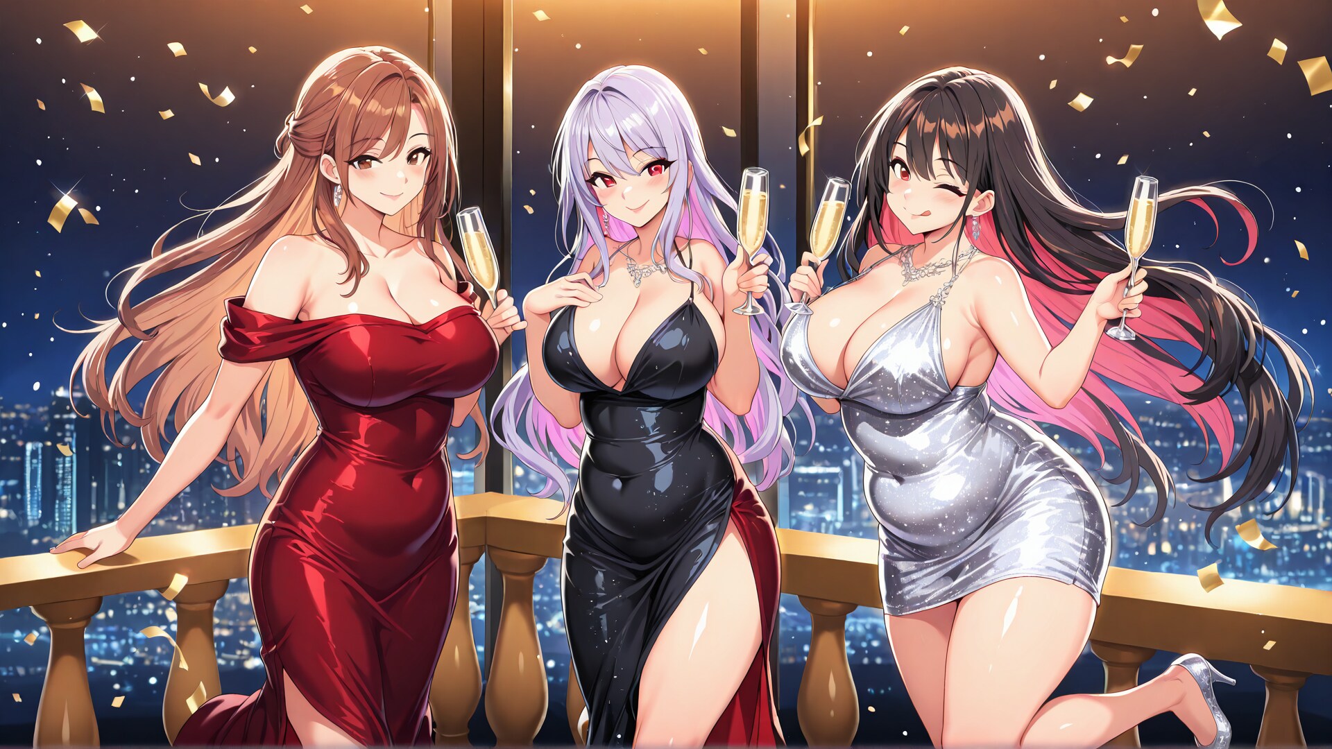 🥂祝1周年記念✨ノノカ・ミレナ・リナと華やかパーティー🎉