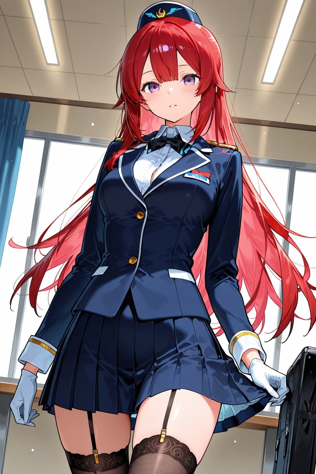 キャビンアテンダント風の制服