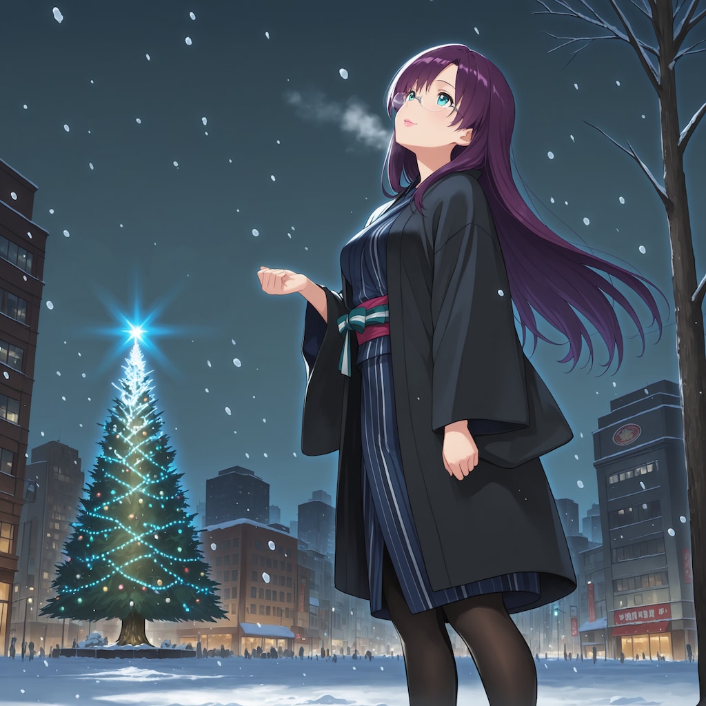 都会にクリスマスイブのラーメン