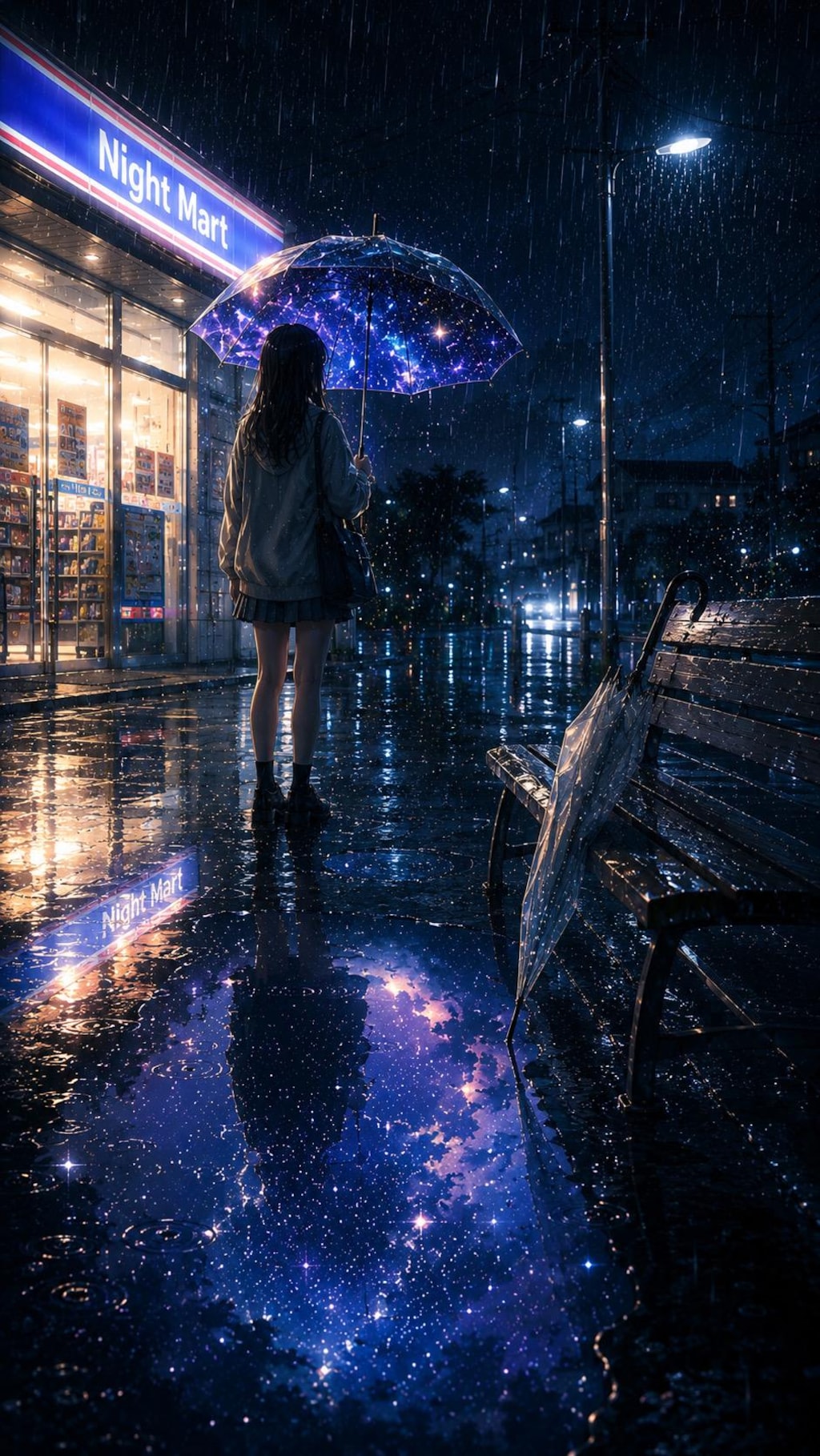 傘☂️「傘の中が宇宙」