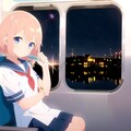 電車の少女（ちちぷい生成機能アンバサダー🍞🥐🥖） 3枚目