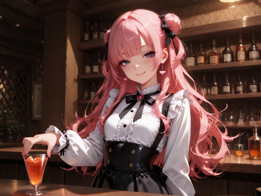 地雷系バーメイドの勧めるお酒が怖くて飲めない…