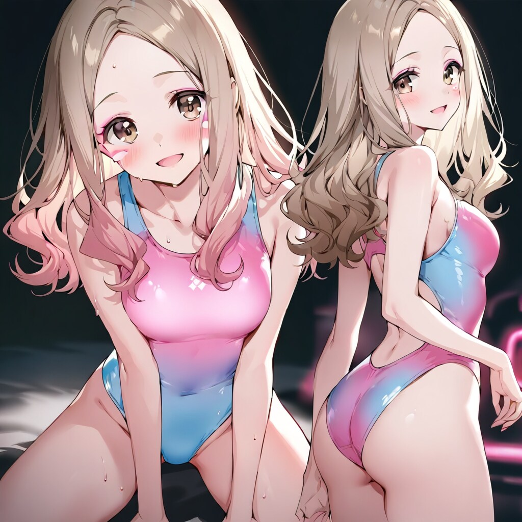 LILACで競泳水着　ギャル子
