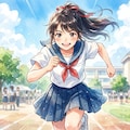 走る少女 3枚目