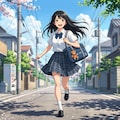 走る少女 2枚目