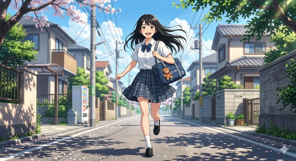 走る少女