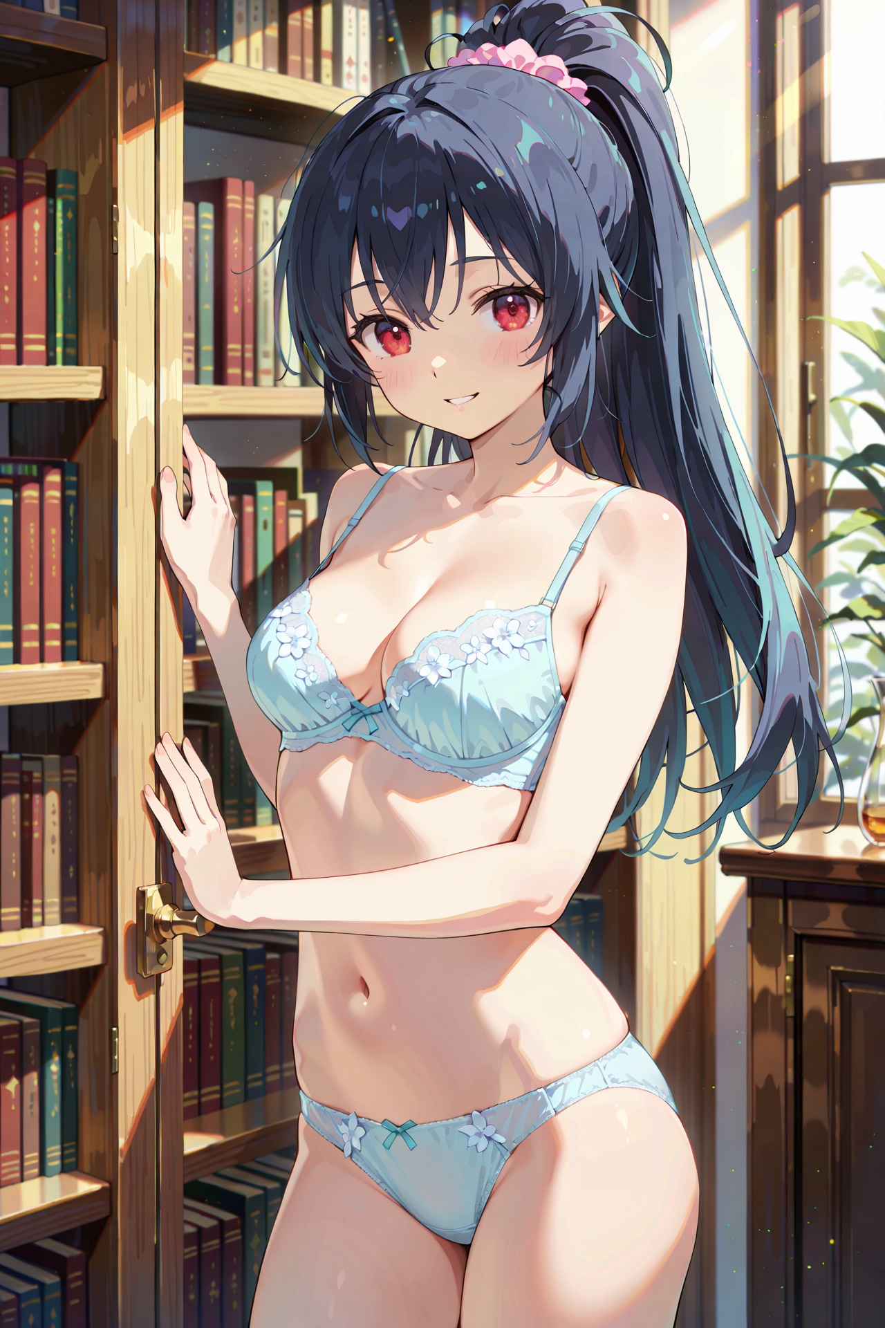 書棚の奥でヒミツの撮影会 Y715