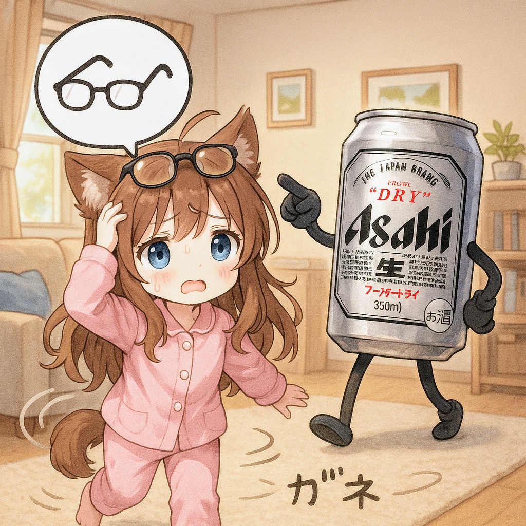 メガネを探す小さな女の子