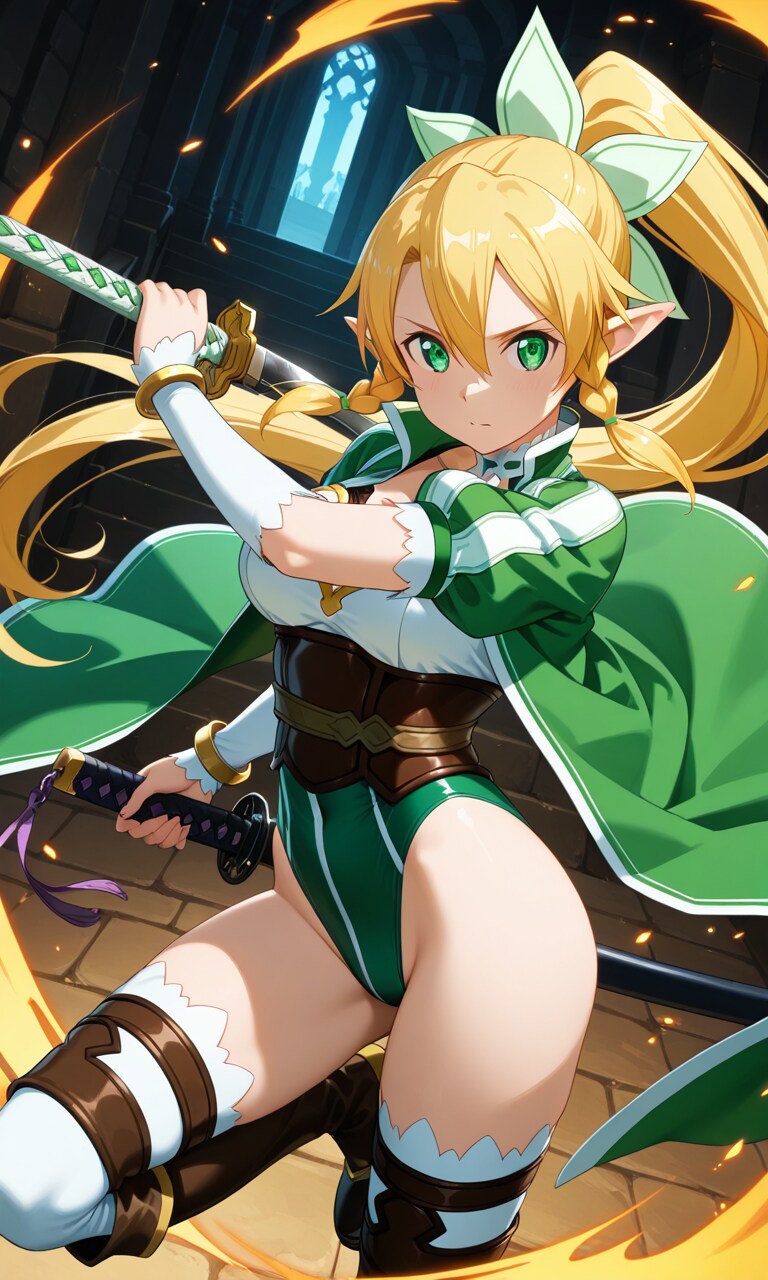リーファ レオタードアーマー＋マント