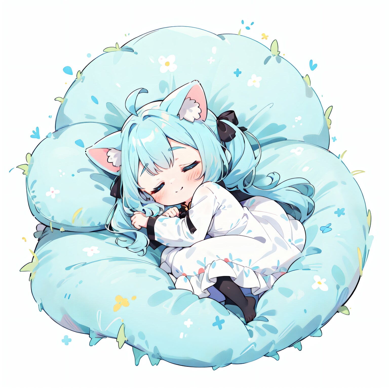 すやすや猫耳ツインテちゃん