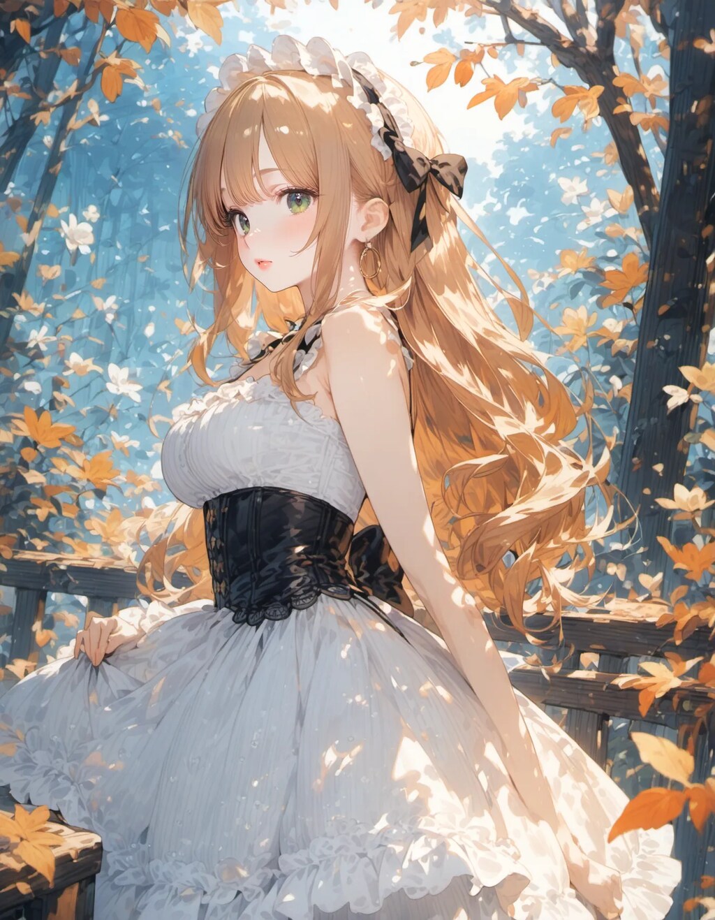 Black Corset in the Autumn Glade