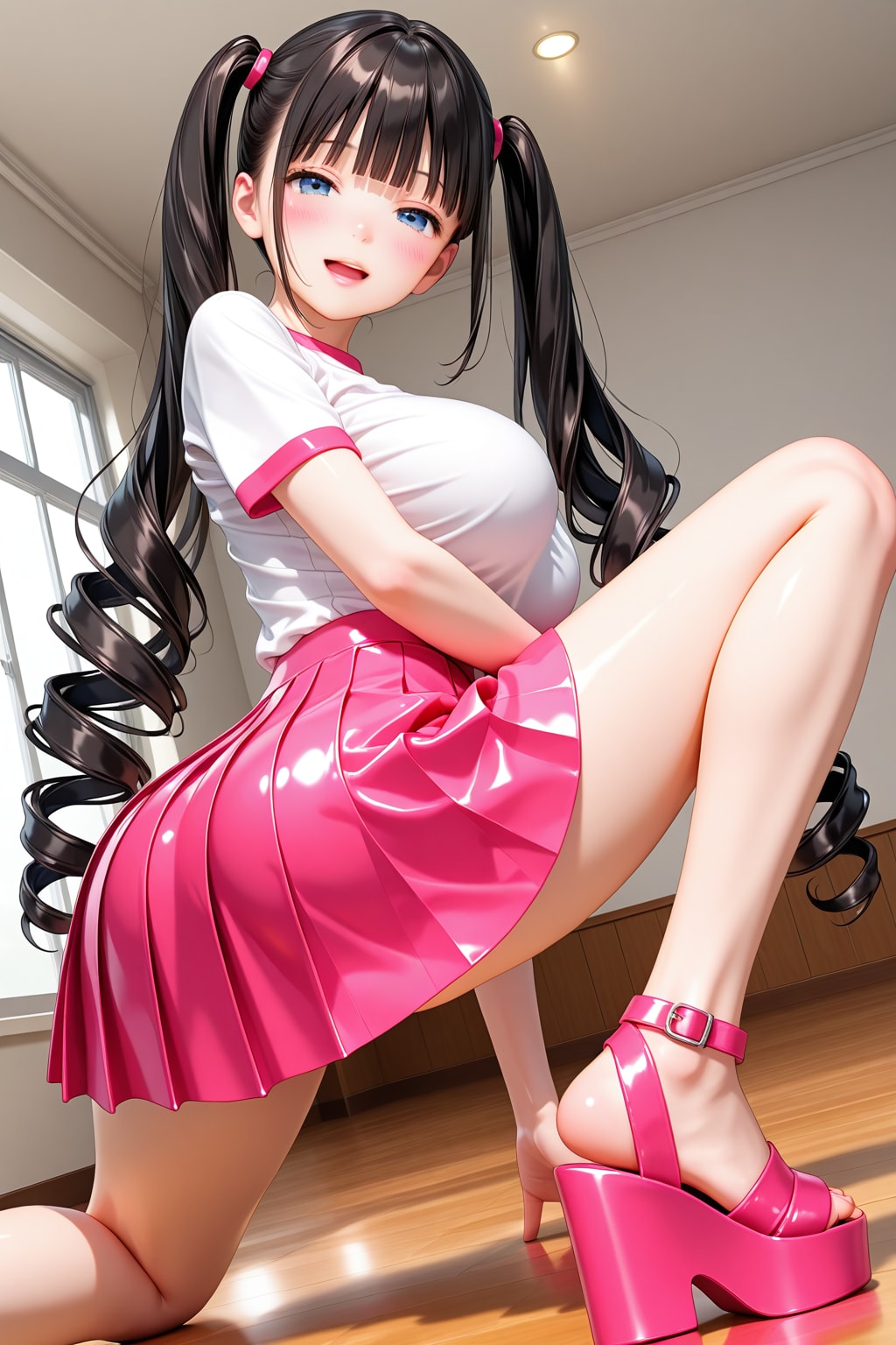 決めポーズの練習です♡