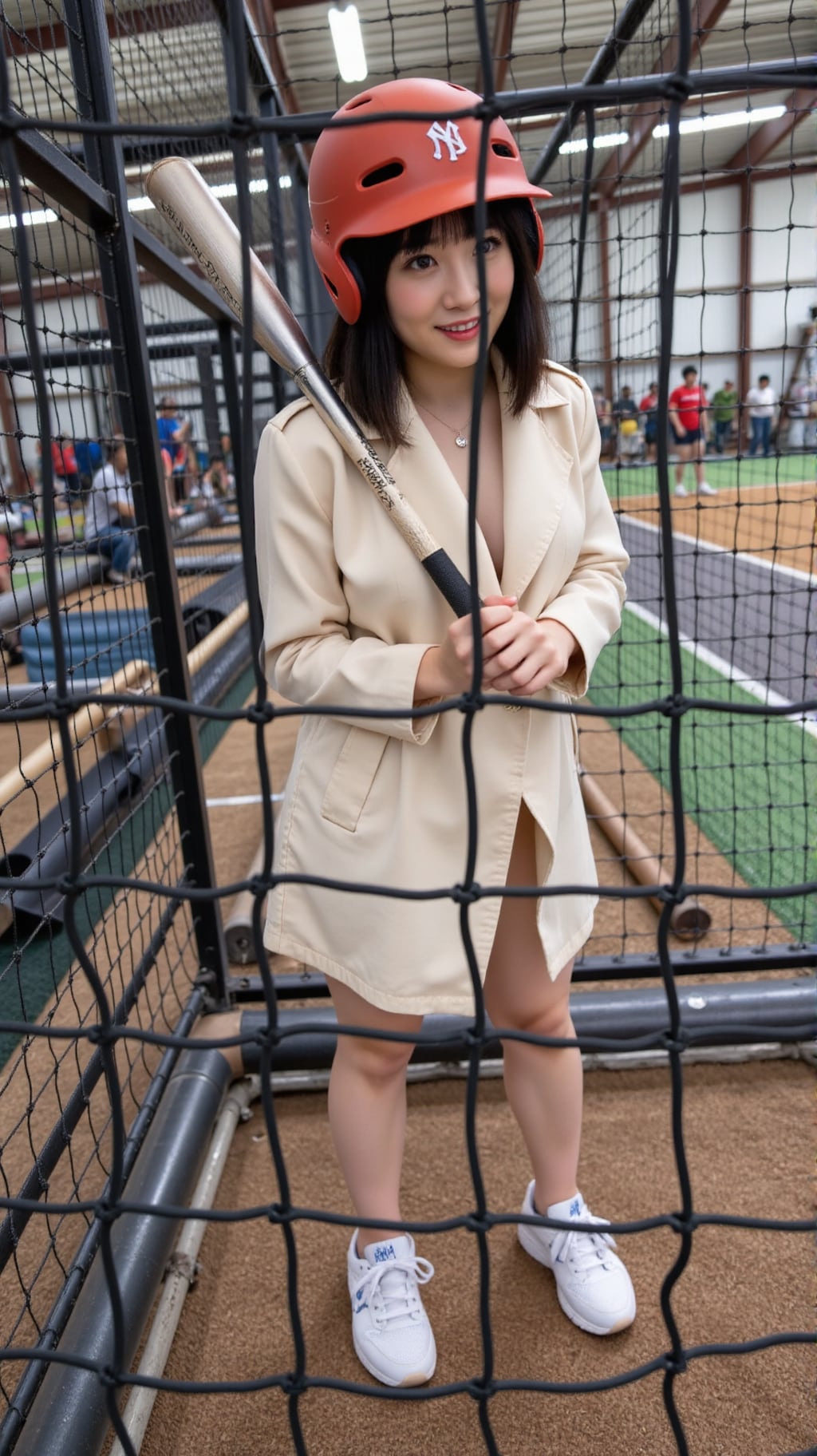 Ep61.先日急に取材を代わった(Ep60.ﾖﾘ)先輩の奢りで、同僚達と仕事終わりに屋内運動施設へ。まずはバッティングでw
