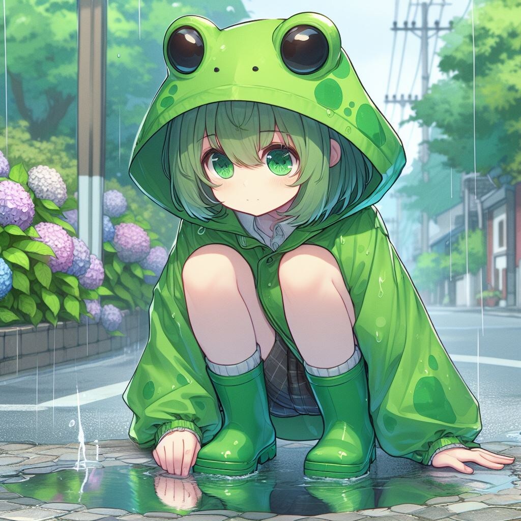 アマガエルの擬人化🐸