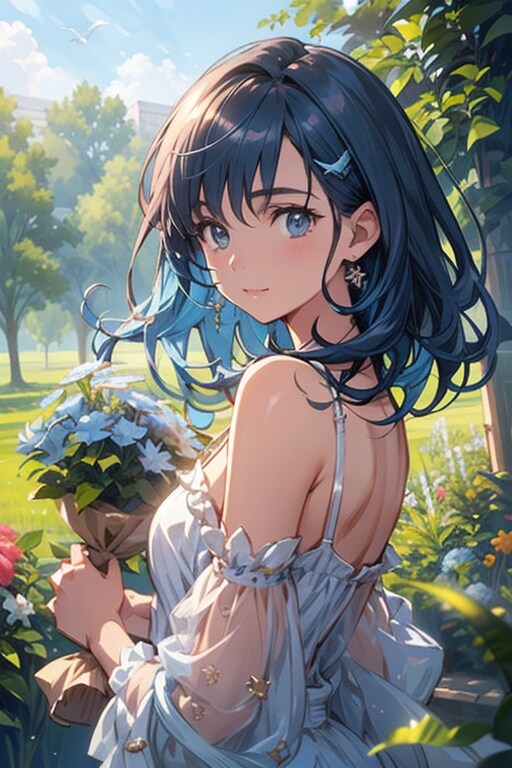 青色の女の子