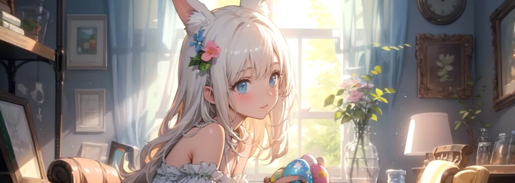 うさみみ族もイースターエッグ(企画参加イラスト)