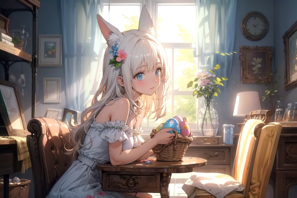 うさみみ族もイースターエッグ(企画参加イラスト)