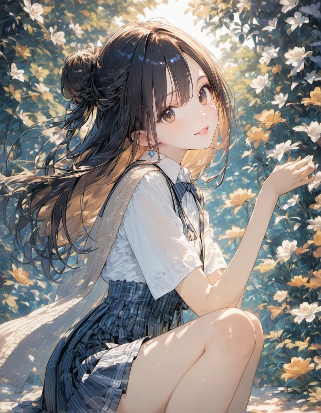 A Smile in the Garden’s Breath | の人気AIイラスト・グラビア