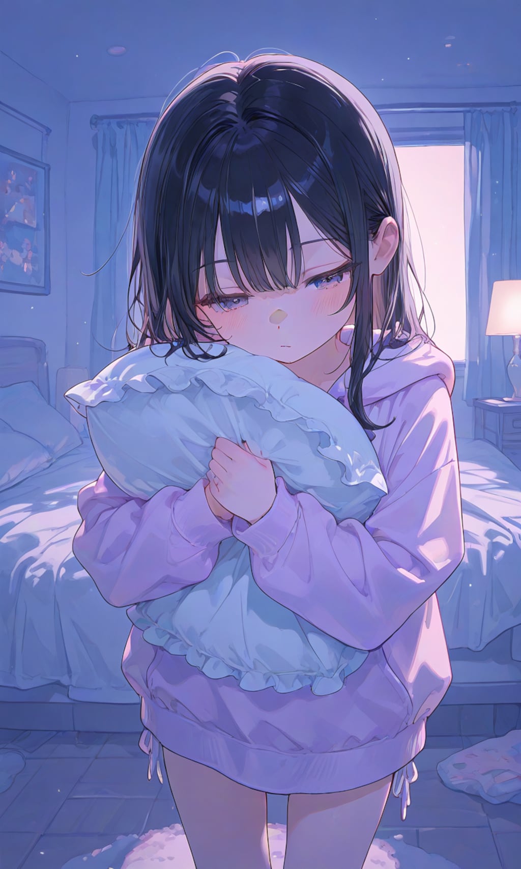 黒髪ロリロング枕