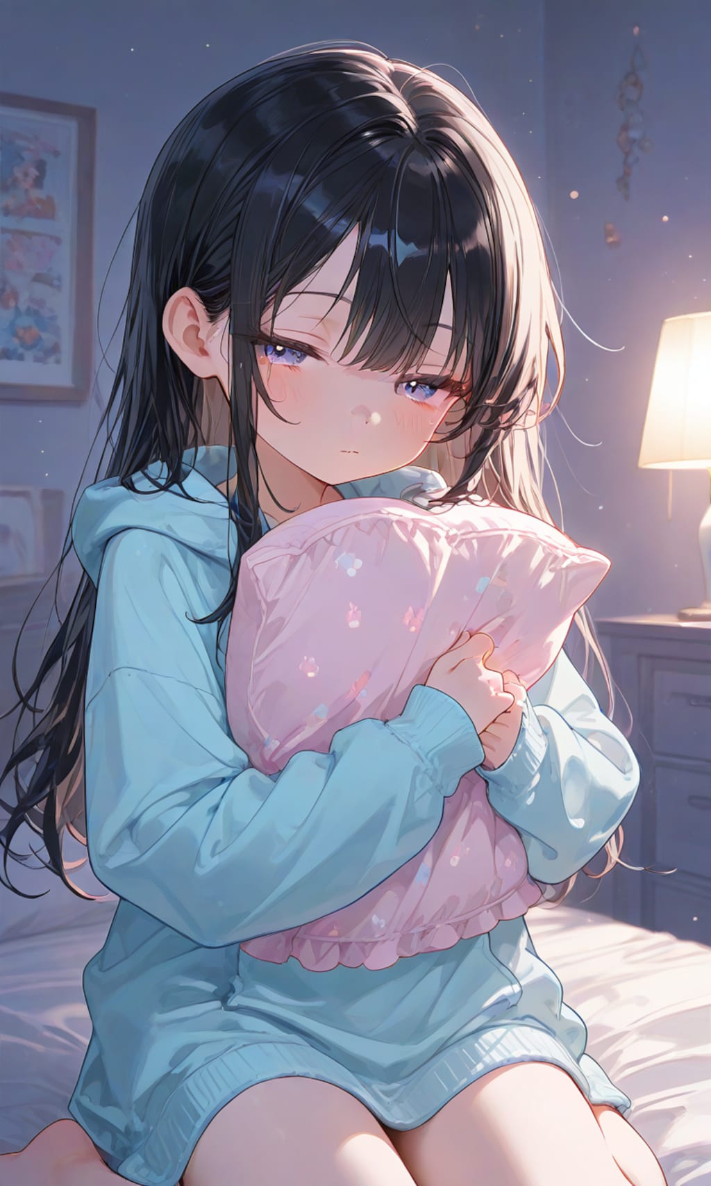 黒髪ロリロング枕