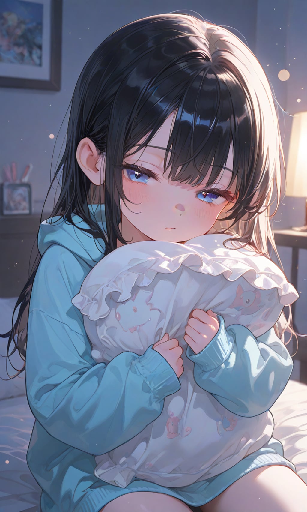 黒髪ロリロング枕