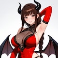 赤い三つ編みサキュバス 4枚目