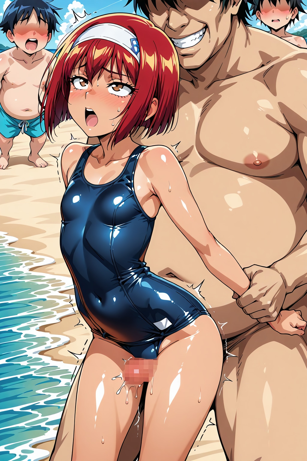 砂浜でマコト君に素股責め❤