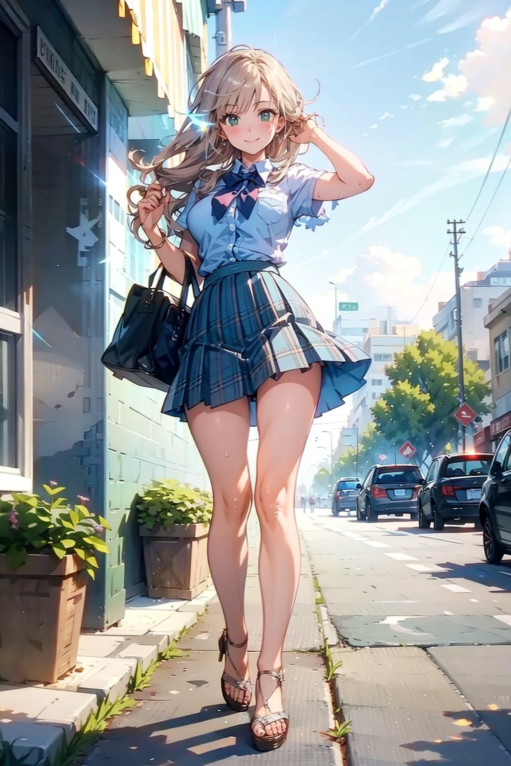 夏の昼間に外出して