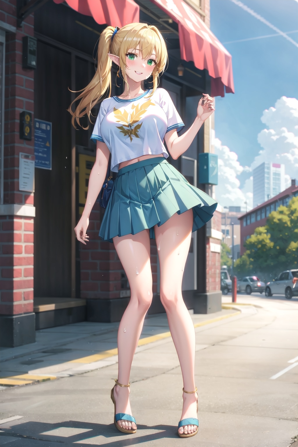 夏の昼間に外出して