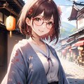 眼鏡女子 楓のお菓子の国 和菓子の村 6枚目